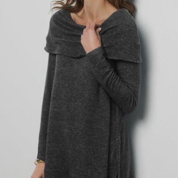 Soft Surroundings Heathered Red Long Sleeve Cecillia Tunic Petite Small - Picture 2 of 11